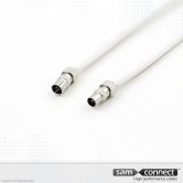 Coax RG 59 cable, IEC-connectors, 0.5 m, m/f