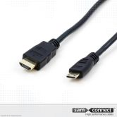 Mini HDMI to HDMI cable, 1m, m/m