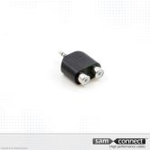 2x RCA to 3.5mm mini Jack plug, f/m