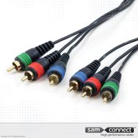 Component video cable, 5m, m/m