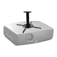 Projector bracket ceiling mount short black