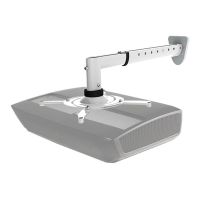 Projector bracket wall mount adjustable white
